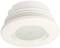 Kulatý, bílý LED stropní podhledový reflektor s plochým designem, vhodný pro energeticky úsporné osvětlení místnosti.