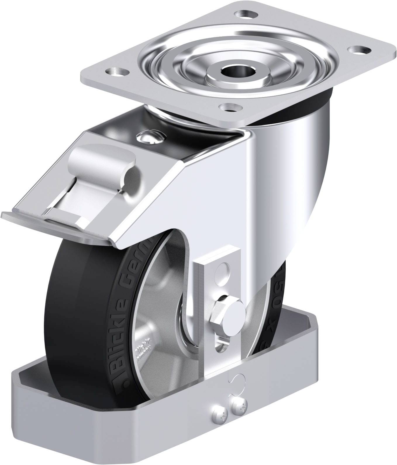 Blickle 857912 L-ALEV 150K-FI-FS Otočné pojezdové kolečko z ocelového plechu Ø kola: 150 mm nosnost (max.): 400 kg 1 ks