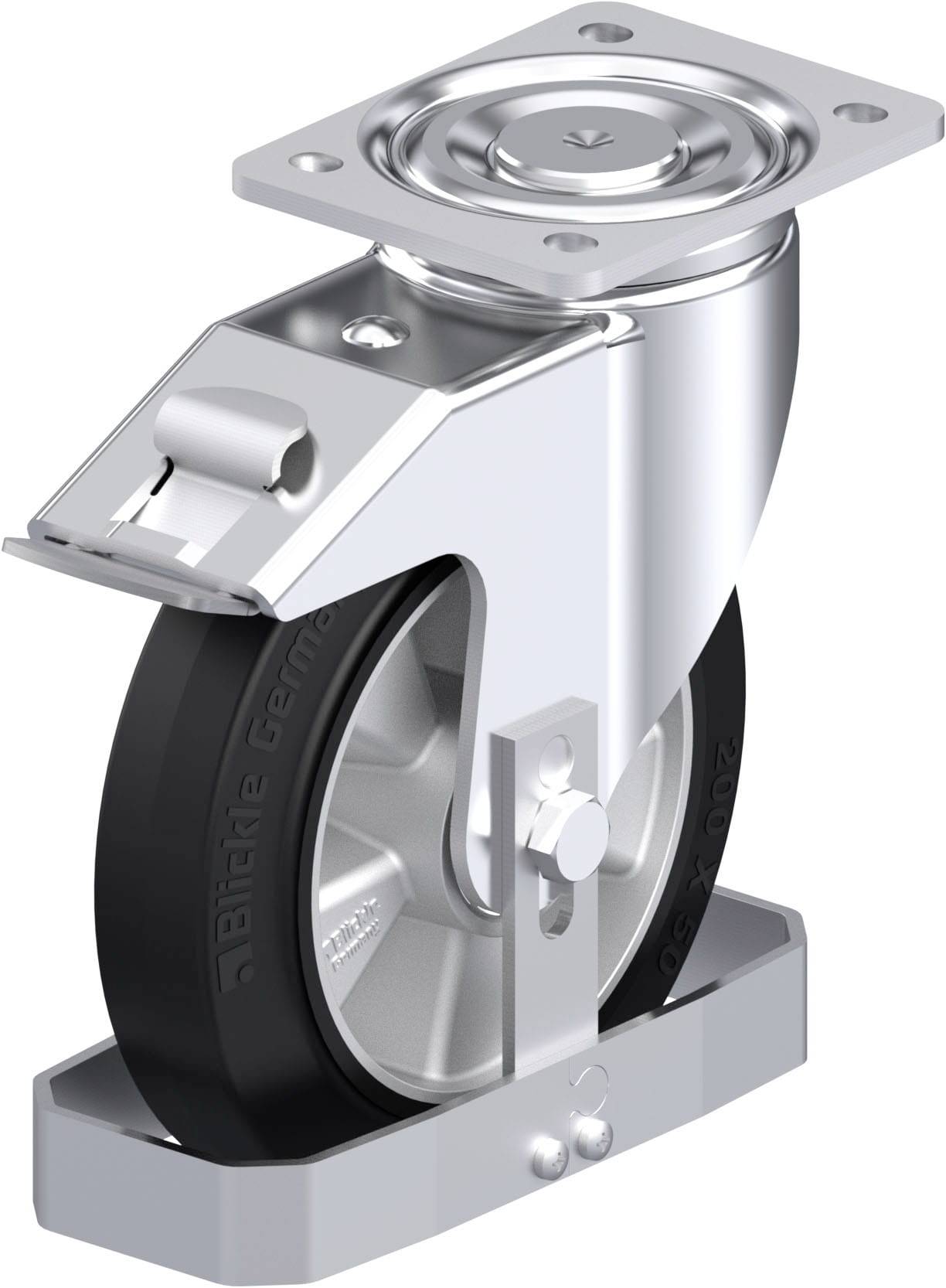 Blickle 885064 LH-ALEV 200K-FI-FS Otočné pojezdové kolečko z ocelového plechu Ø kola: 200 mm nosnost (max.): 500 kg 1 ks