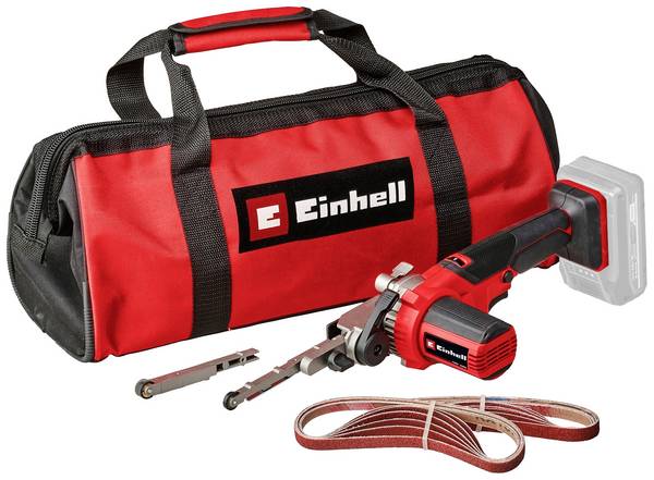 Einhell TE-BF 18 Li-Solo Akku-Bandfeile, 4461000 akumulátorová pásová bruska, vč. příslušenství, bez akumulátoru, bez nabíječky, šířka 13 mm, délka 457 mm