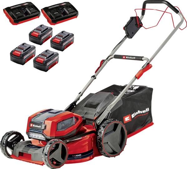 Einhell Professional Power X-Change GP-CM 36/47 S Li BL (4x4,0Ah) akumulátor Akumulátorová sekačka   vč. 2. Nabíječka Twincharger, Vč. 4 akumulátorů  4.0 Ah šířka sekání 47 cm
