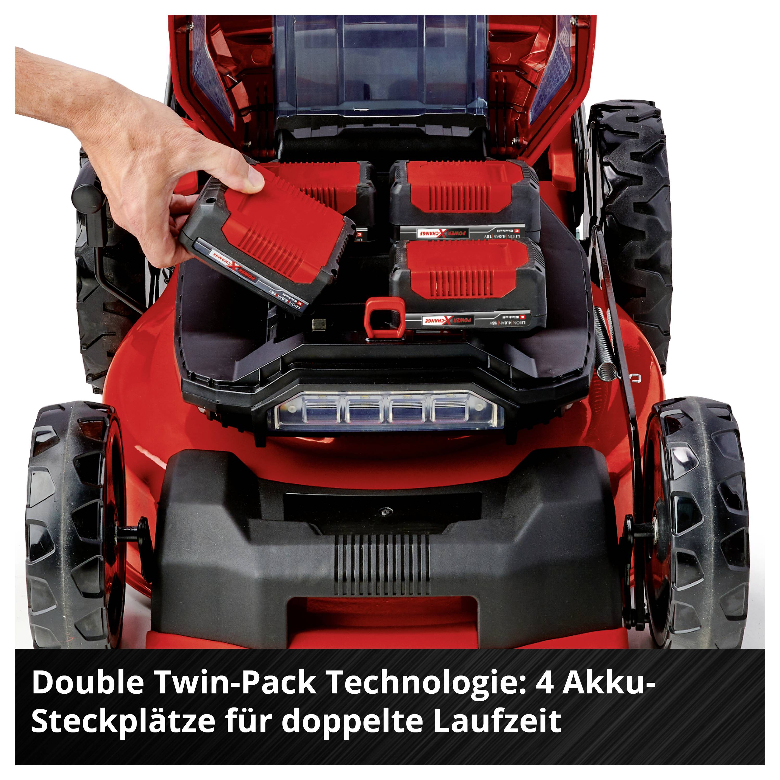 Einhell Professional Power X-Change GP-CM 36/47 S Li BL (4x4,0Ah) akumulátor Akumulátorová sekačka vč. 2. Nabíječka Twin-11