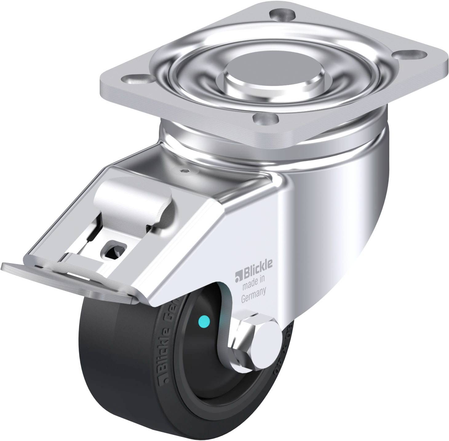 Blickle 851730 LH-POEV 82KFD-FI Otočné pojezdové kolečko z ocelového plechu Ø kola: 80 mm nosnost (max.): 170 kg 1 ks