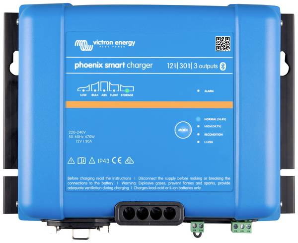Victron Energy nabíječka olověných akumulátorů Phoenix Smart IP43 Charger 12/30 (3) 120-240V  Nabíjecí proud (max.) 30 A