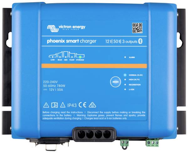 Victron Energy nabíječka olověných akumulátorů Phoenix Smart IP43 Charger 12/50 (3) 120-240V  Nabíjecí proud (max.) 50 A