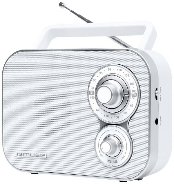 Muse M-051 RW M-051 RW přenosné rádio, FM, FM, AM, FM, SV, AUX, bílá