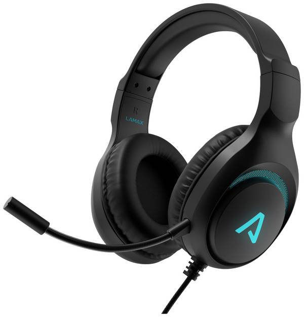 Lamax Heroes Guard1  Headset uzavřená (Over Ear) kabelová stereo černá  headset, regulace hlasitosti, Vypnutí zvuku mikrofonu Gaming