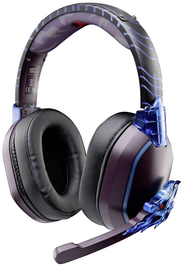 Lexip X TSUME Naruto Shippuden Headset 3  Headset uzavřená (Over Ear) kabelová, Bluetooth® stereo černá, fialová, modrá  headset, regulace hlasitosti, Vypnutí zvuku mikrofonu Gaming