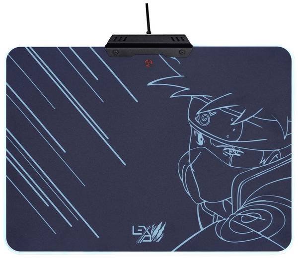 Lexip Naruto Shippuden Kakashi Kamui herní podložka pod myš  s podsvícením černá, tyrkysová