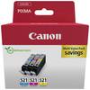 Canon Ink CLI-521 originál kombinované balení azurová, purppurová, žlutá 2934B015