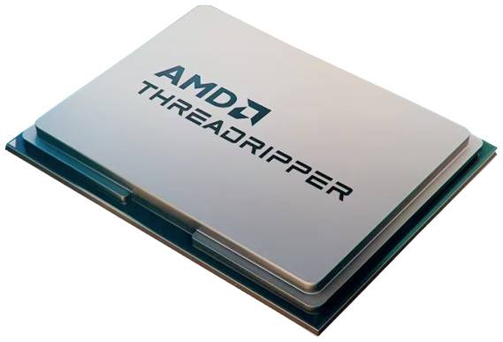 Počítačový čip s nápisem 'AMD Threadripper'.
