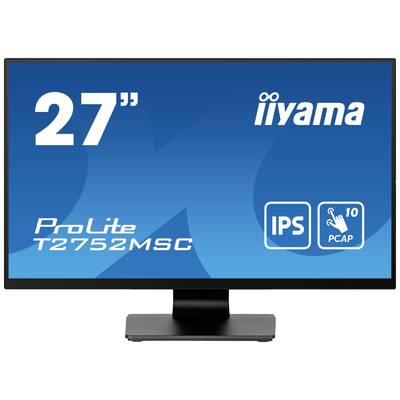 Monitor s 27palcovou úhlopříčkou obrazovky, model 'ProLite T2752MSC' od iiyama. Technologie IPS a 10bodový kapacitní dotykový displej.