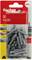 Šedé hmoždinky v balení. Text na obalu: 'fischer S 6x30', 'Nylon Quality', kapacita: 40 kg, 28 kg, 6 mm a obsahuje 30 kusů.
