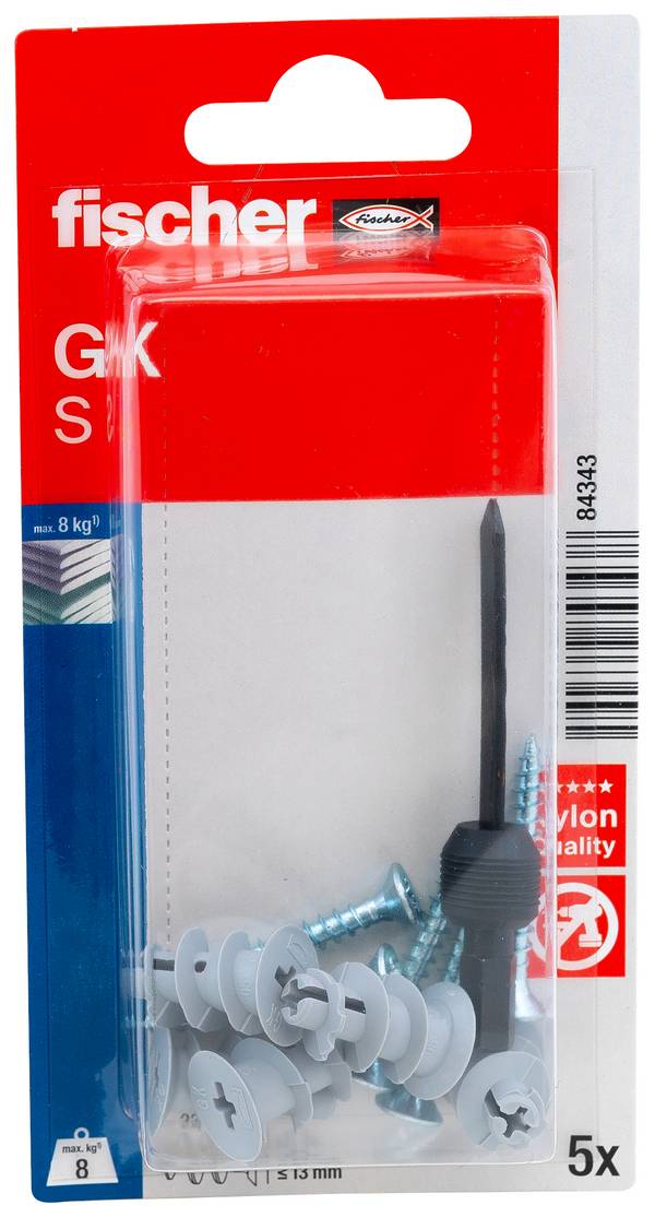 Fischer 084343 GK S K NV hmoždinka do sádrokartonu   1 sada