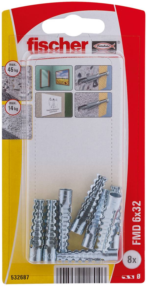 Fischer 532687 FMD 6 x 32 K NV kovová rozpěrná hmoždinka 32 mm 6 mm 1 sada
