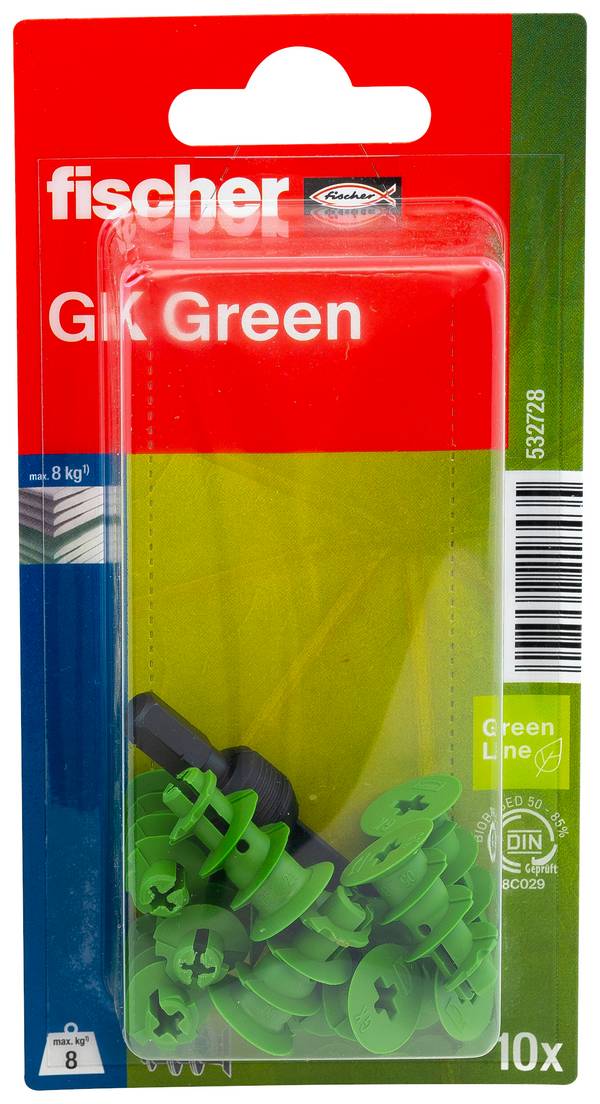 Fischer 532728 GK Green K NV hmoždinka do sádrokartonu 22 mm  1 sada