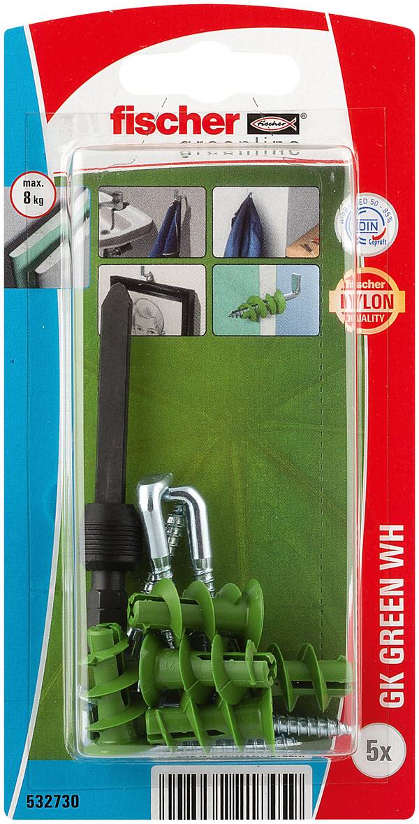 Fischer 532730 GK Green WH K NV hmoždinka do sádrokartonu 22 mm  1 sada