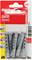 Pět šedých nylonových hmoždinek Fischer, model SXR 8 x 60, v plastovém blistru na červeném kartonu. Únosnost: až 40 kg.