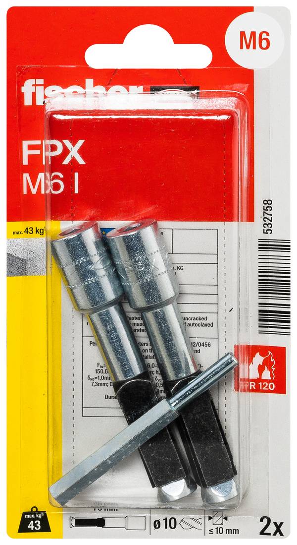 Fischer 532758 FPX M6 I K NV kotva do pórobetonu   1 sada