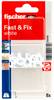 Fischer Fast & Fix K NV Hák na stěnu bílá Množství: 1 sada