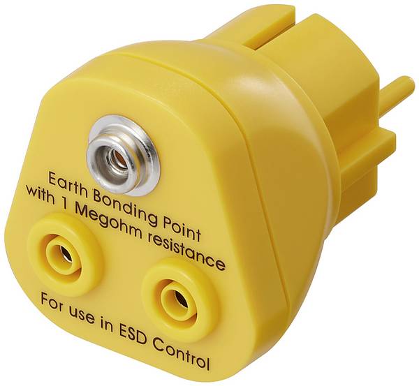 TRU COMPONENTS TC-12277204 Zemnicí zástrčka 2x banánková zásuvka 4 mm, 1x připojení tlačítka 10 mm   1 ks