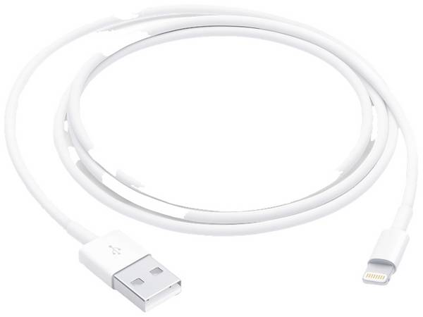 Apple USB kabel poškozený/chybějící obal USB 2.0 USB-A zástrčka, Apple Lightning konektor 1.00 m bílá MUQW3ZM/A-B