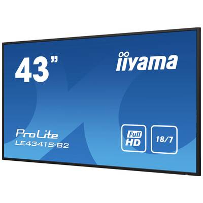 43palcový monitor od Iiyamy, model ProLite LE4341S-B2, s rozlišením Full HD, vhodný pro provoz až 18 hodin denně.