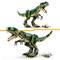 Miniatura Lego Tyrannosaurus Rex na bílém pozadí. Horní dinosaurus s pozvednutou drápy, spodní v mírně pozměněné póze.
