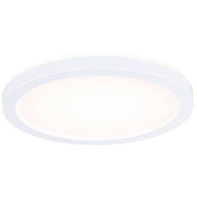Bílé kulaté stropní LED svítidlo se zabudovaným světelným zdrojem, které vyzařuje difuzní světlo. Ideální pro moderní interiéry.