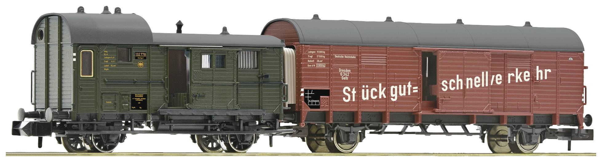 Fleischmann 6660032 N jednotka vozu Leig 1 skupiny DRG Krytý nákladní vůz Gelh „Dresden“, nákladní vůz PWG-0