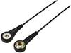 TRU COMPONENTS TC-12356292 ESD zemnicí kabel černá 2.40 m tlačítko 4 mm , tlačítko 10 mm