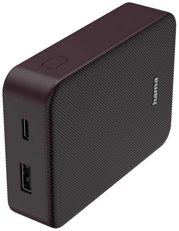 Hama Colour 10 powerbanka Li-Pol, 10000 mAh, Rychlé nabíjení, fialová, Indikátor stavu