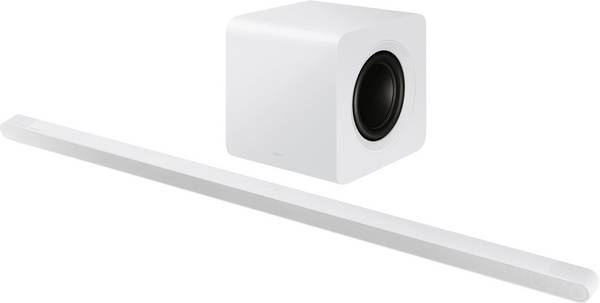 Samsung Ultra Slim Soundbar HW-S811GD Surround System bílá Bluetooth®, Dolby Atmos® , Wi-Fi, upevnění na zeď, Ovládání řečí