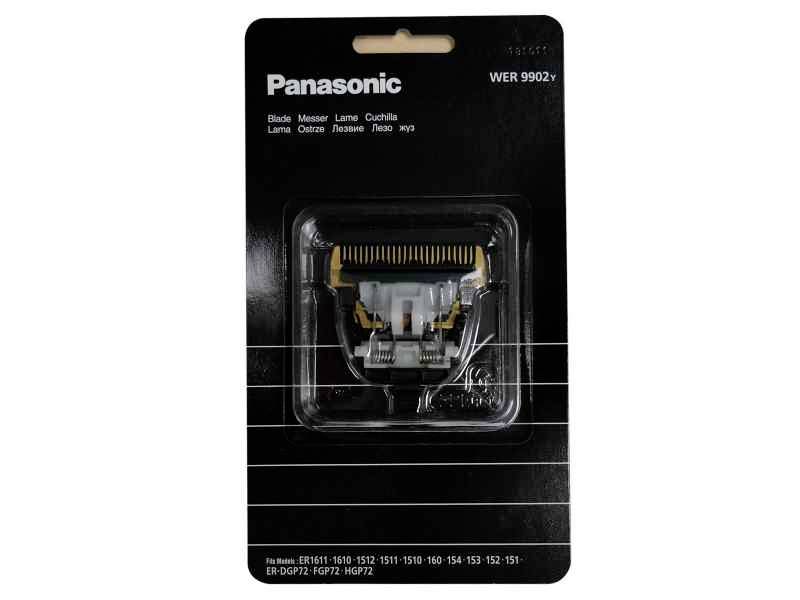 Náhradní holicí hlava v balení od Panasonicu, model WER9902V, kompatibilní s několika typy zastřihovačů.