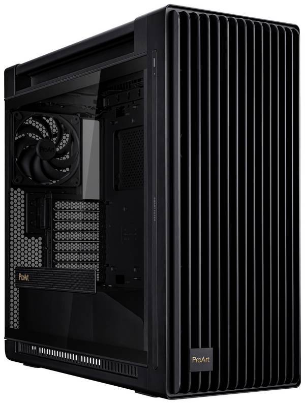 Asus ProArt PA602 midi tower PC skříň  černá 3 předinstalované ventilátory, boční okno, prachový filtr
