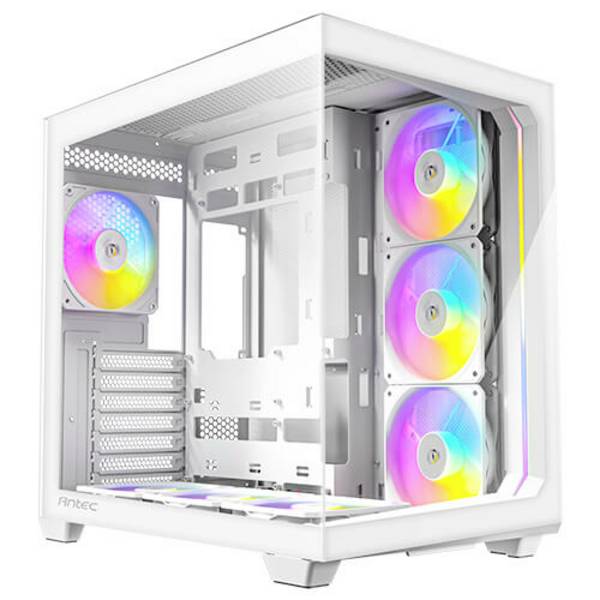 Antec C5 ARGB midi tower PC skříň  bílá boční okno, prachový filtr, 4 předinstalované LED ventilátory
