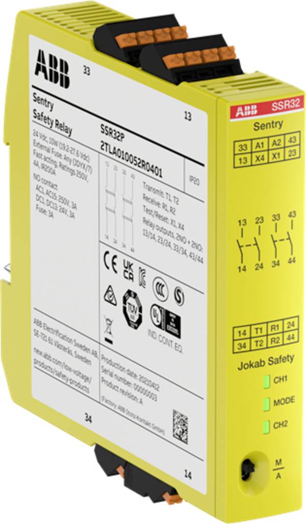 ABB Sentry SSR32P ochranné relé, (š x v x h) 22.5 x 120 x 120 mm, 2TLA010052R0401, 1 ks