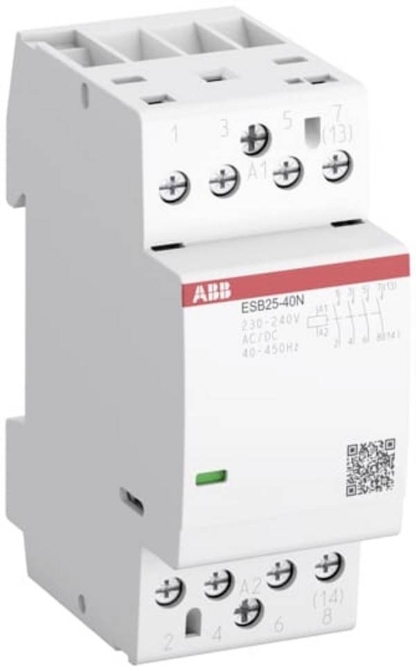 ABB ESB25-31N-06 instalační stykač 3 spínací kontakty, 1 rozpínací kontakt 220 V, 400 V s pomocným kontaktem 1 ks