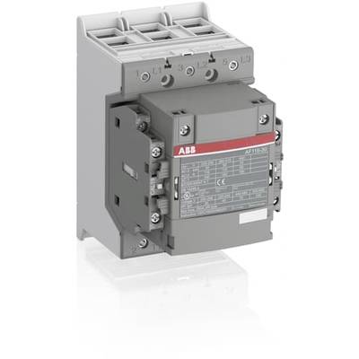Elektrický stykač ABB, model AF116-30, pro průmyslové aplikace, šedý s technickými specifikacemi na přední straně.