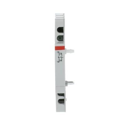 Šedý, úzký, obdélníkový elektrický prvek s svorkovými spoji a vyrytými čísly 13, 23, 14, 24.