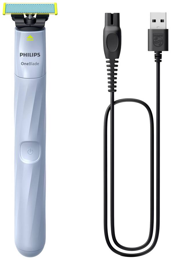 Philips Bodycare OneBlade 1st Shave QP1324/20 zastřihovač nosních chloupků nebeská modř