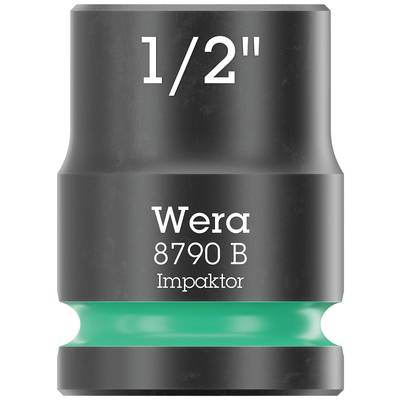 Nástavec na torzní klíč s velikostí '1/2"' a označením 'Wera 8790 B Impaktor', černý se zeleným kroužkem.