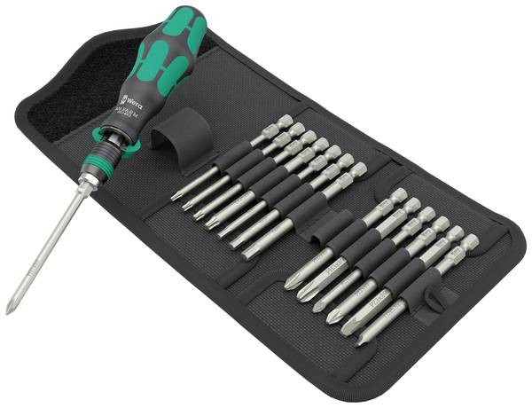 Wera Kraftform Kompakt 838 RA-R M Set 1 05051061001 sada bitů, 15dílná, křížový PH, křížový PZ, TORX, inbus, plochý, 1/4"