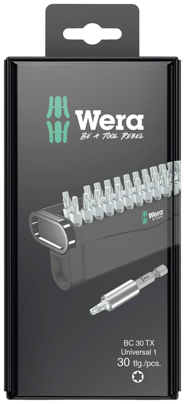 Wera Bit-Check 30 TX Universal 1 SB 05057900001 sada bitů, 30dílná, TORX, 1/4"