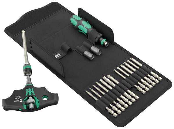 Wera Kraftform Kompakt 400 RA SHK Set 1 05136072001 sada bitů, 19dílná, křížový PH, křížový PZ, inbus, 1/4"