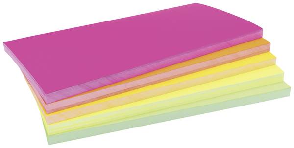 magnetoplan Neon moderační karta barevně tříděná , neonová  obdélníkový 200 mm x 100 mm   250 ks