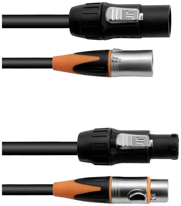 Eurolite Hybrid DMX propojovací kabel [1x XLR zásuvka 3pólová - 1x XLR zásuvka 3pólová] 1.5 m