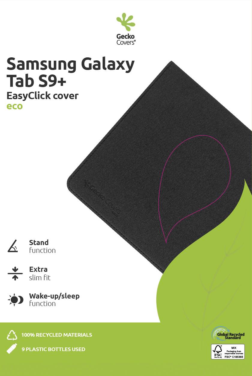 Gecko Covers V11T67C1 obal / brašna na iPad Samsung Galaxy Tab S9+ 32,8 cm (12,9") Backcover černá-14