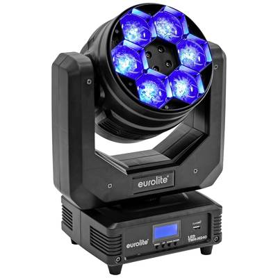 Pódiové LED osvětlení se sedmi modrými LED diodami, namontované na otočném stativu. Dole je umístěn kontrolní displej.