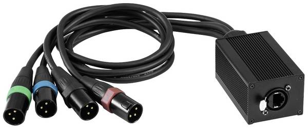 Eurolite DNK-1 DMX kabel [1x RJ45 zásuvka - 4x XLR zástrčka 3pólová]